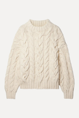 Olympus Cable-Knit Merino Wool Sweater from Dôen 