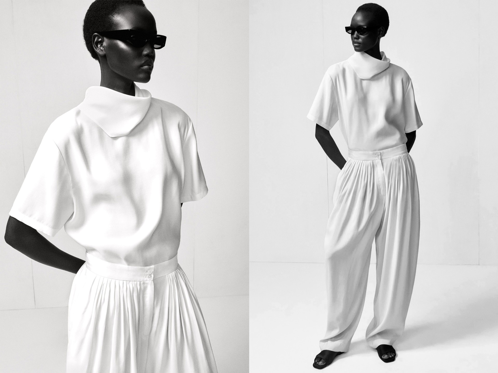 Draped Scarf-Detail Top from COS