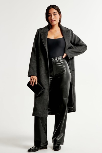 Curve Love Vegan Leather High Rise Loose Pant