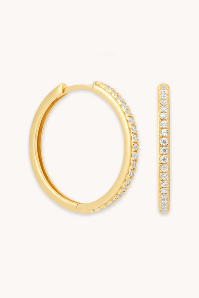 Crystal Hinge Large Hoops from Astrid & Miyu