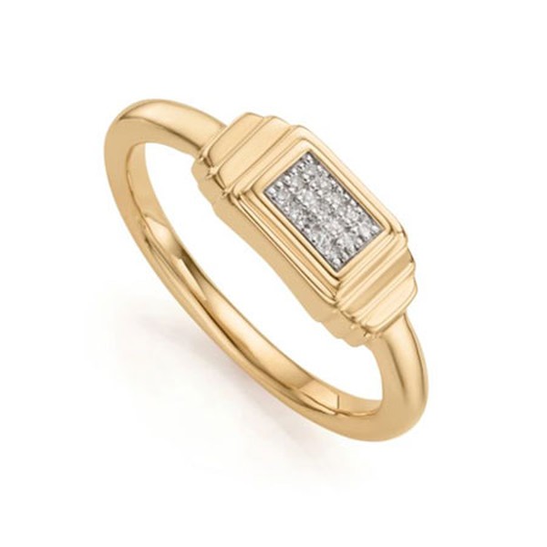 Baja Deco Diamond Ring