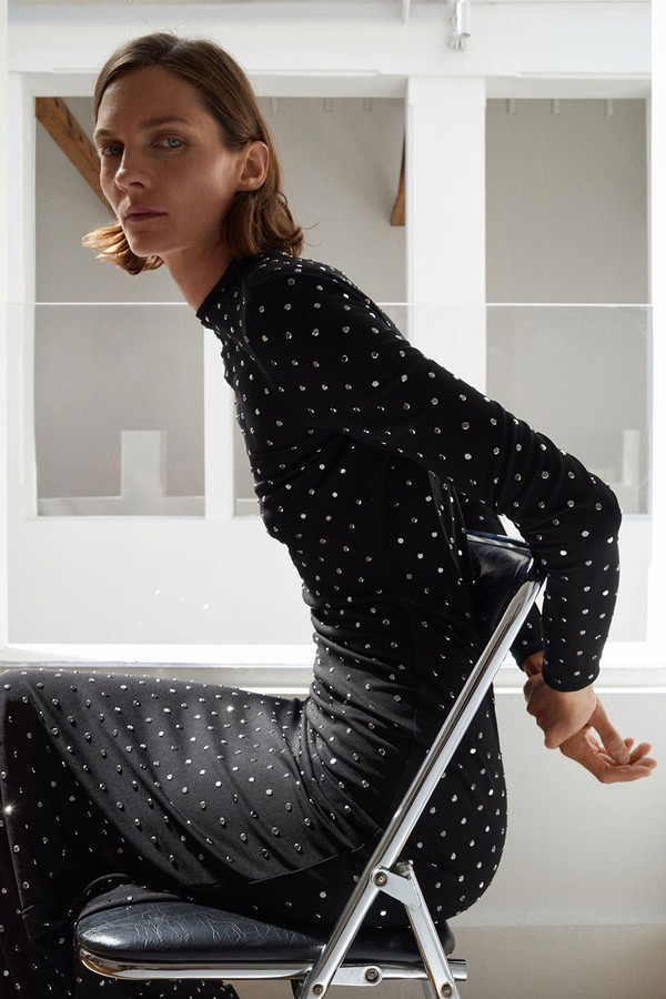 Crystal Open-Back Dress from Mango