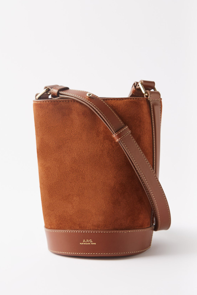 Ambre Suede & Leather Bucket Bag from A.P.C.