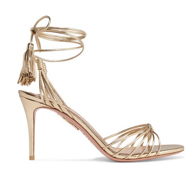 Metallic Leather Sandals from Aquazzura