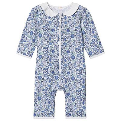 Blue Liberty Floral The Stella Baby UV Suit from Ia Bon