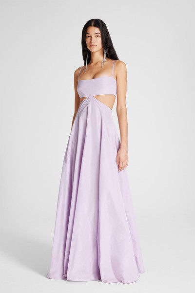 Cutout Taffeta Gown