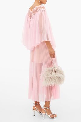 Crystal-Embellished Pleated Tulle Midi Skirt from Christopher Kane