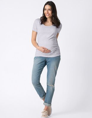Grey Marl Basic Maternity T-Shirt from Seraphine
