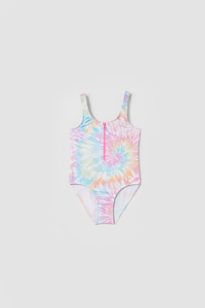 Tie-Dye Zipped Swimsuit