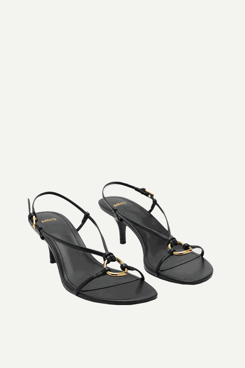 Heeled Sandals With Hoop Detail