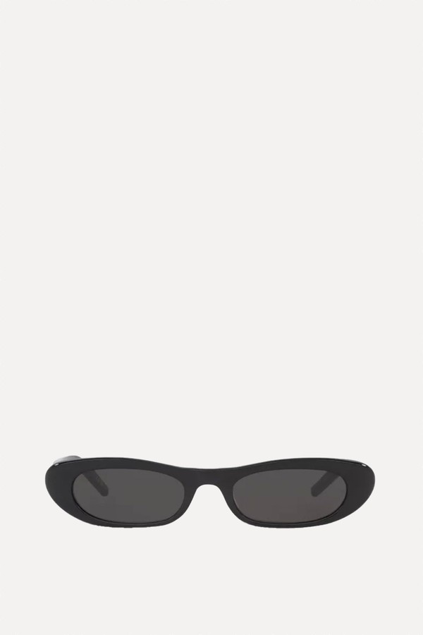 SL557 Rectangular-Frame Acetate Sunglasses from Saint Laurent