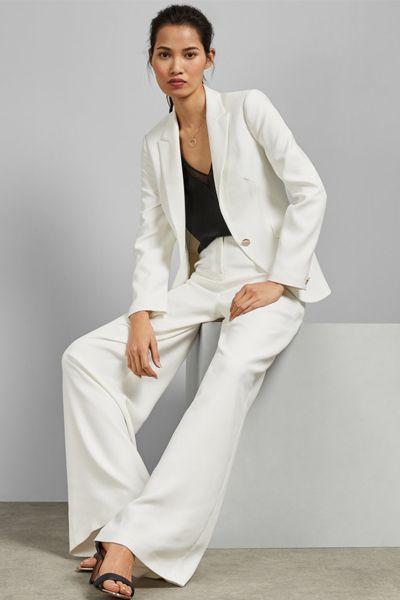 Darlint Ivory Wide Leg Trousers