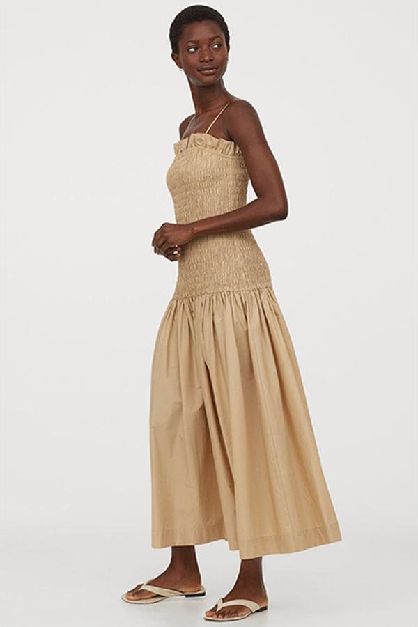 Smocked Cotton Dress from H&M