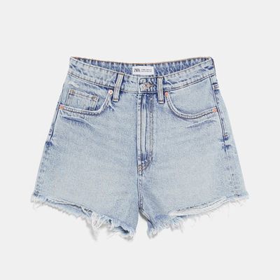 Hi-Rise Denim Shorts from Zara