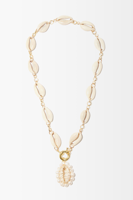 Gaia pearl, Shell & Gold-Plated Necklace from Éliou