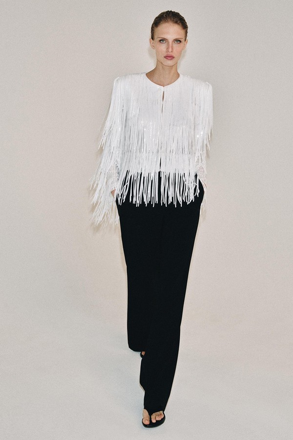 Sequin Fringe Jacket from Zara