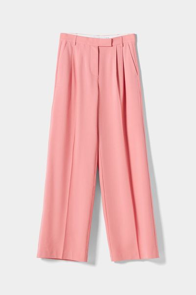 Wide Leg Dad-Fit Trousers  from Bershka 