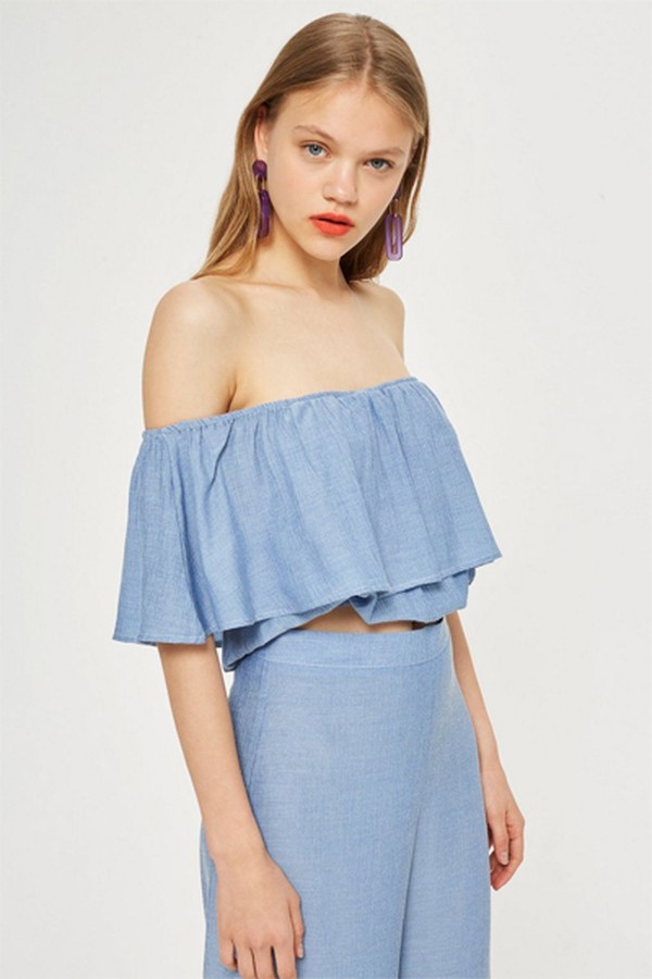 Frill Front Crop Top from Topshop