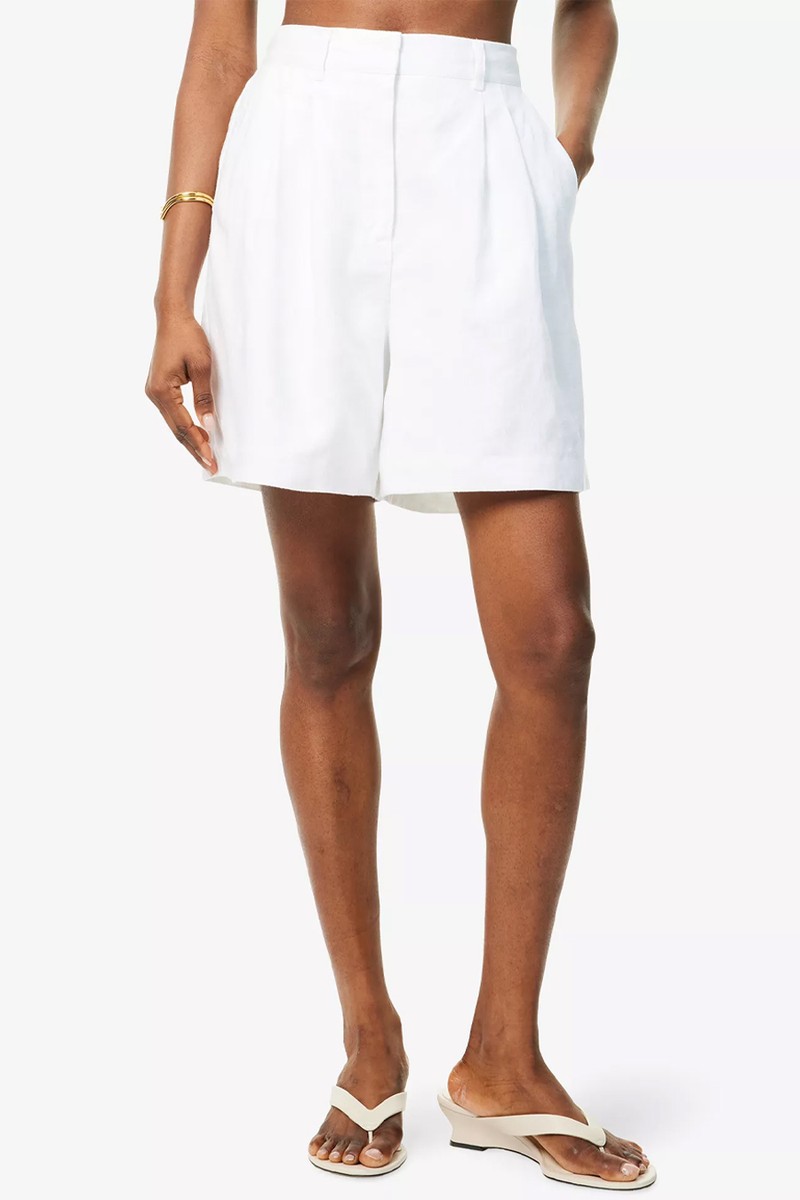 Marchello Pleat-Front Linen Shorts from Posse
