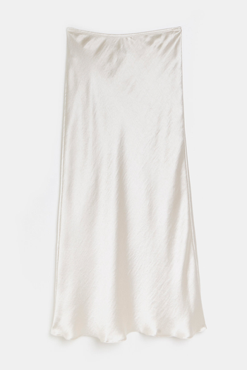 Stone Satin Midi Skirt from River Island