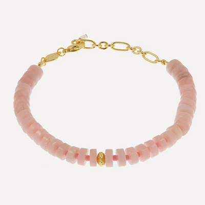 Gold-Plated The Big Pink Beaded Bracelet from Anni Lu