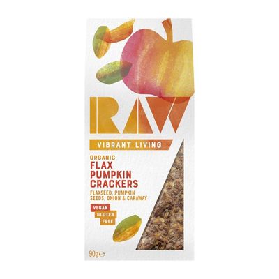 Organic Flax Pumpkin Crackers from Raw Health 