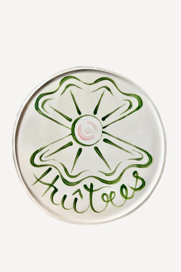 Green Huitres Platter from Harlie Brown Studio