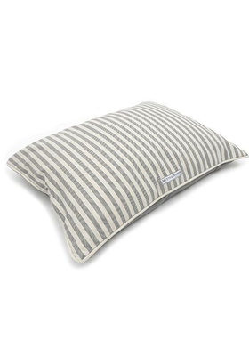Flint Stripe Brushed Cotton Pillow Dog Bed from Mutts & Hounds