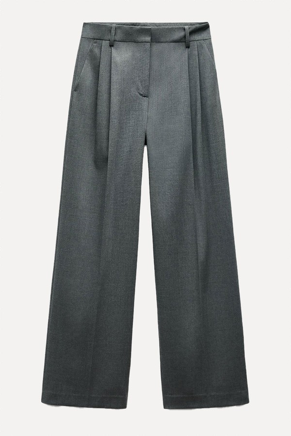 Darted Wide-Leg Trousers from Zara