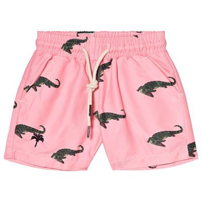 Coral Crocodile Swim Shorts from Oas