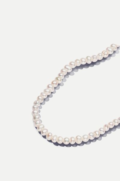 Treated Freshwater Cultured Pearls T-bar Collier Necklace