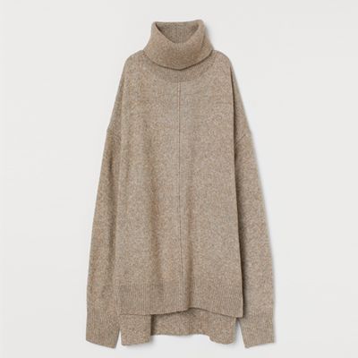 Knitted Polo Neck Jumper from H&M