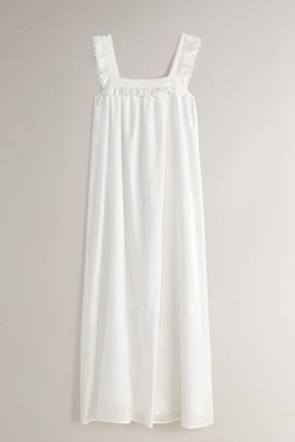 Ruffled Cotton Night Dress from Zara