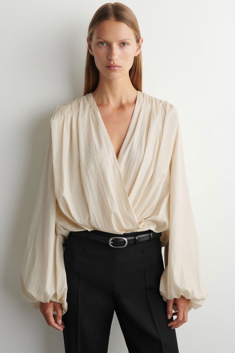 Gathered Wrap-Over Blouse from COS