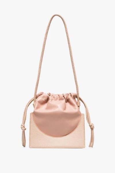 Pink Pouchy Leather Shoulder Bag from Yuzefi