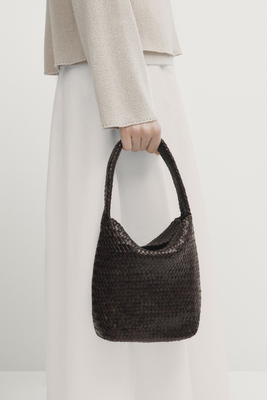Woven Nappa Leather Bucket Bag, £169 | Massimo Dutti