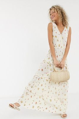 Sleeveless Tiered Crinkle Maxi Dress from ASOS Design