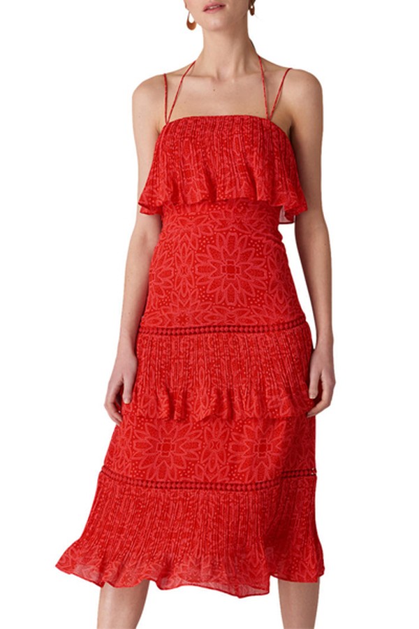 Riya Print Tiered Dress from Whistles