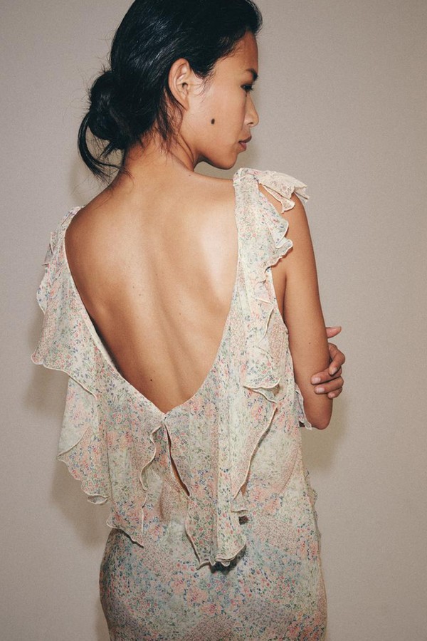 Floral Print Ruffle Dress