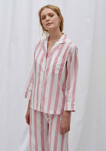 Powder Pink Stripe Pyjama Set from Honna