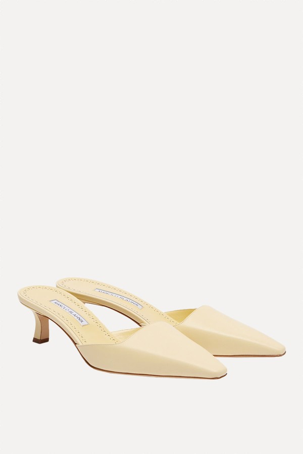 Moiramu Leather Mules from Manolo Blahnik