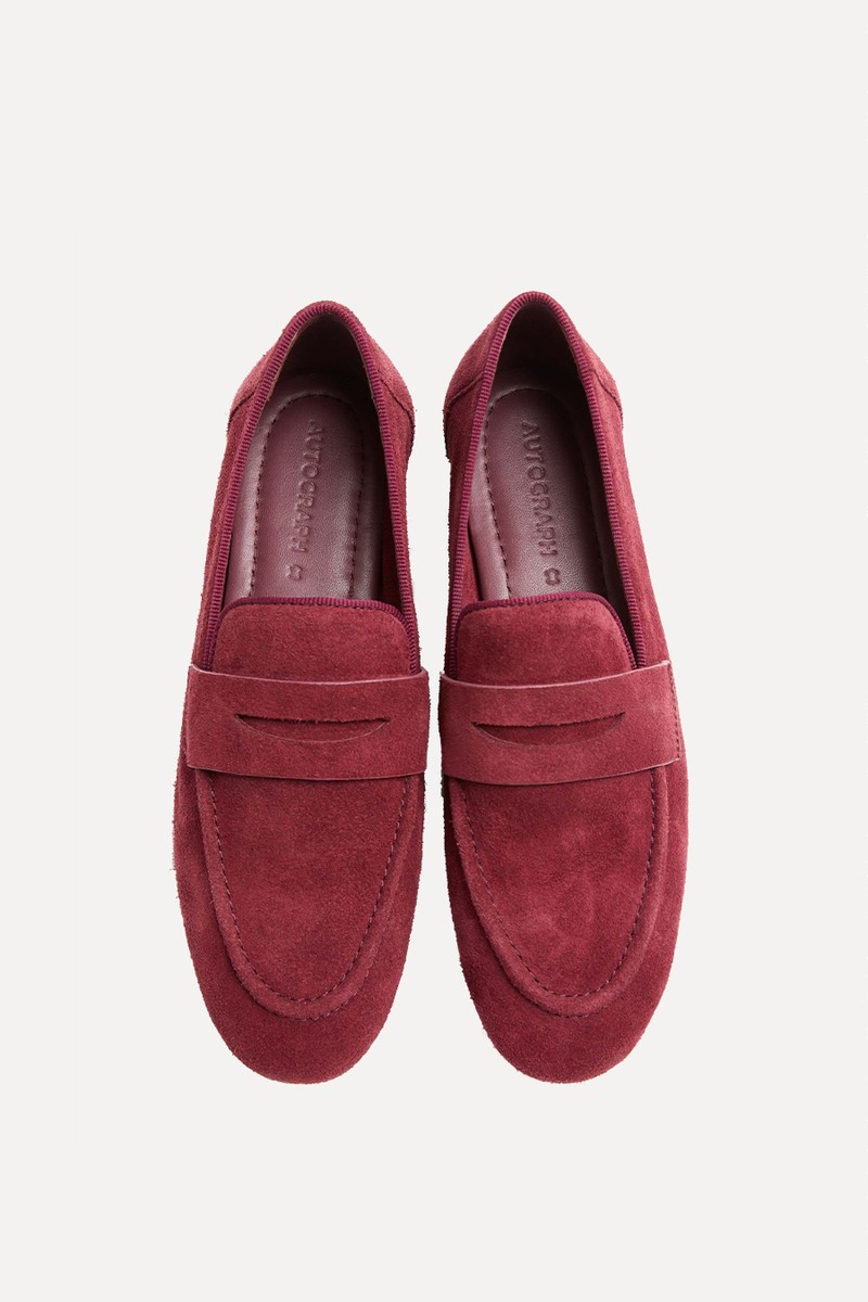 Soft Suede Flat Loafers from Autograph