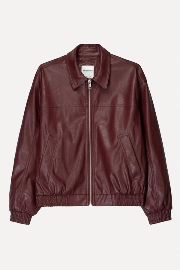 Leather Effect Jacket from Bershka