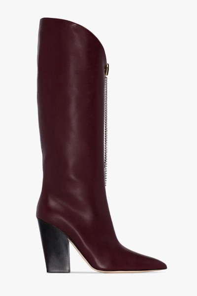 Burgundy Holland 105 Leather Boots from Magda Butrym 