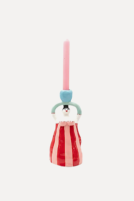 Claudia Hand-Painted Ceramic Candleholder from Laetitia Rouget
