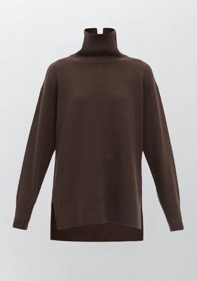 Roll-Neck Dropped-Shoulder Wool Sweater from Joseph