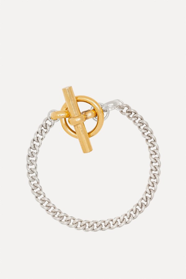 T-Bar Clasp Curb Link Bracelet