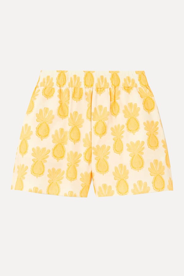 Printed Cotton-Poplin Shorts from La Double J 