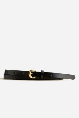 Skinny Italian Leather Belt