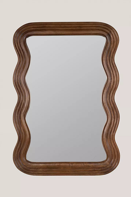 Frances Mango Wood Wiggle Frame Wall Mirror from Anthropologie